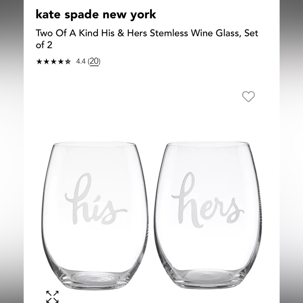 Kate Spade Wine Glasses Set
